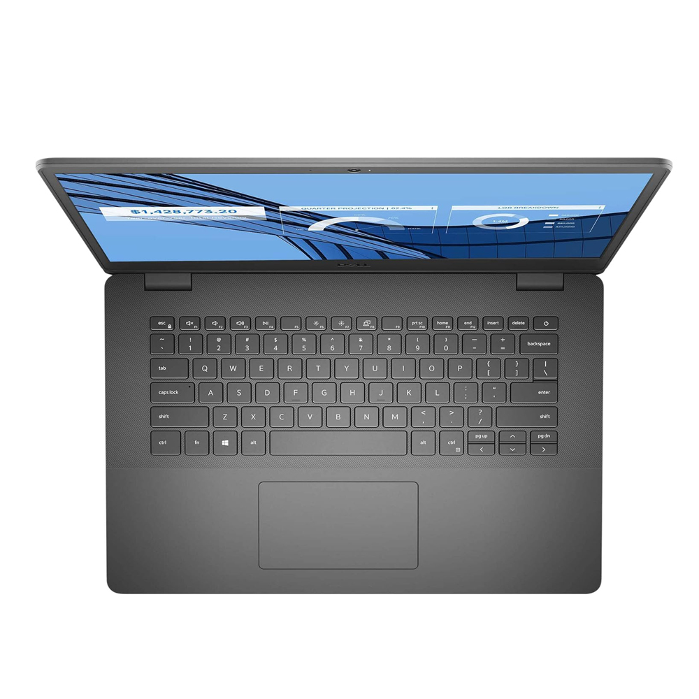 DELL Vostro Core Gen i3-1115G4, 8 GB, 128GB SSD+1 TB HDD, Windows 11, Thin and Light Laptop, 14 inch, Accent Black, 1.58 kg, With MS Office