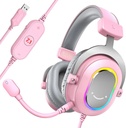 FIFINE Ampligame H6 USB Headset for PC Gaming with RGB, In-Line Controls of 7.1, EQ Modes Volume & Mute