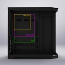 GamePower WarCry Edge 1x Black Fan Type-C Gaming Case