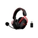 HyperX Cloud Alpha Wireless - Gaming Headset for PC, 300-hour battery life, DTS Headphone:X Spatial Audio, Memory foam, Dual Chamber Drivers, Noise-canceling mic, Durable aluminum frame,Red