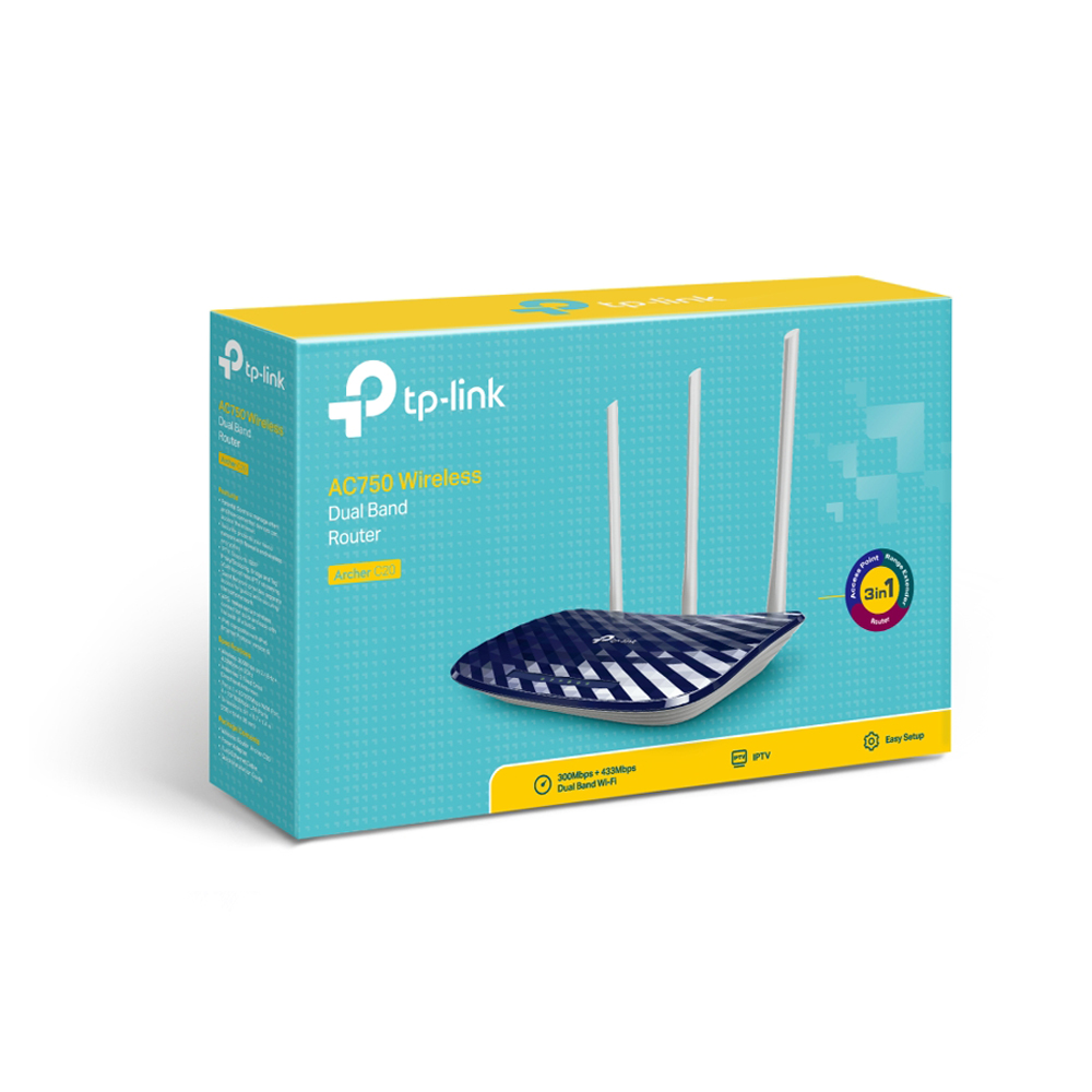 TP-Link Archer C20 AC750 Dual Band Wi-Fi Router