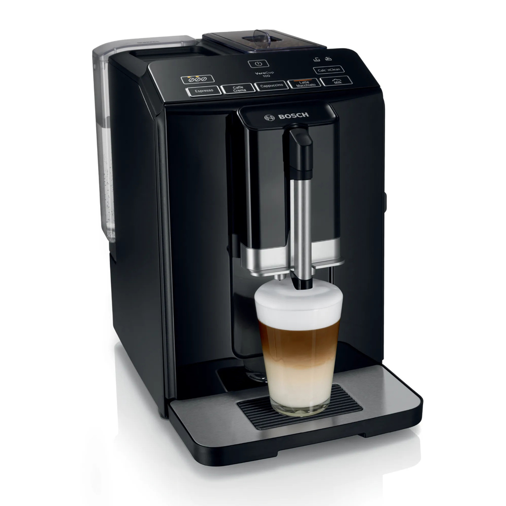 BOSCH TIS30129RW Fully automatic coffee machine VeroCup 100, 15bar, 1.4L, 1300W, Black