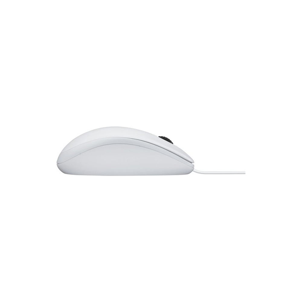 LogiTech B100 Nano Wired Mouse - White