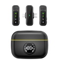 Wiwu Wi-WM003 Digital LED Indicator Type-C & Lightning Port Dual Wireless Lavalier Microphone