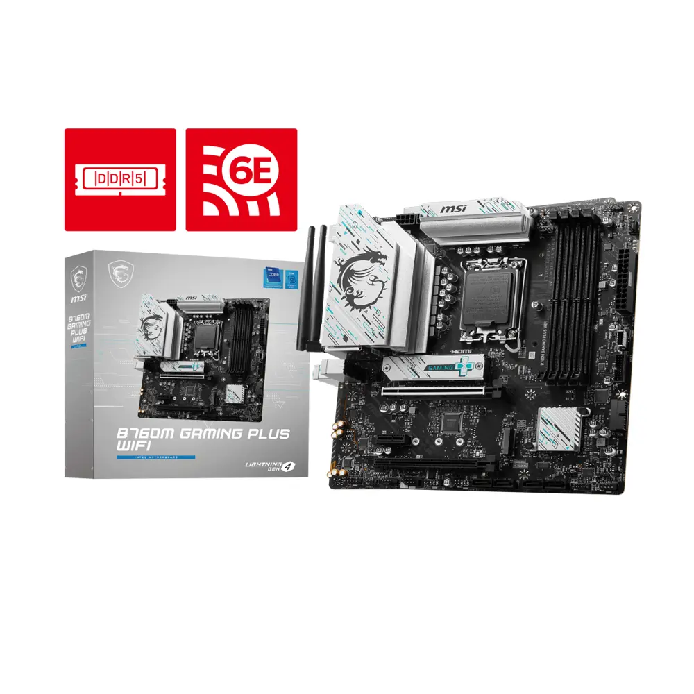 MSI MB B760M Gaming Plus Wi-Fi DDR5 6800(OC)MHz HDMI DP ATX 1700P.webp