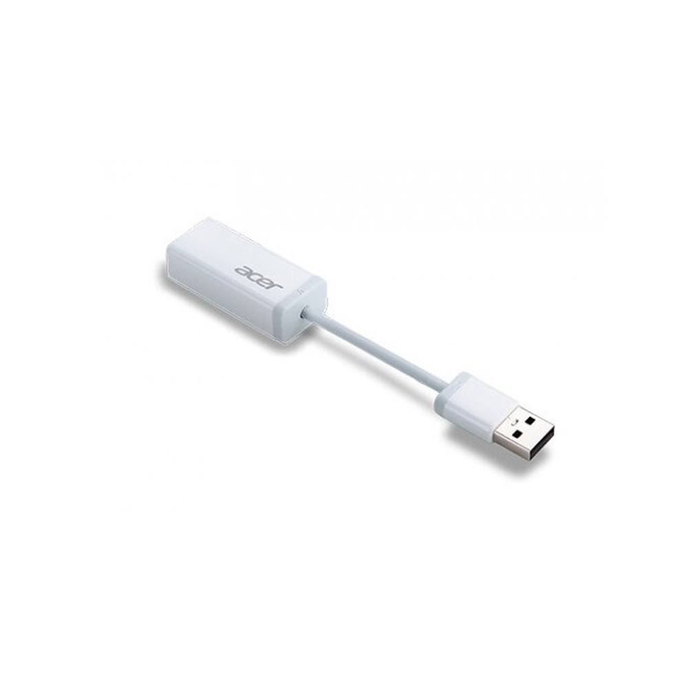 Acer USB To Ethernet RJ45 Adaptor Dongle ACB541 NPCAB1A026 White