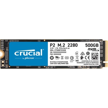 Crucial P2 500GB SSD m.2 NVMe PCIe CT500P2SSD8