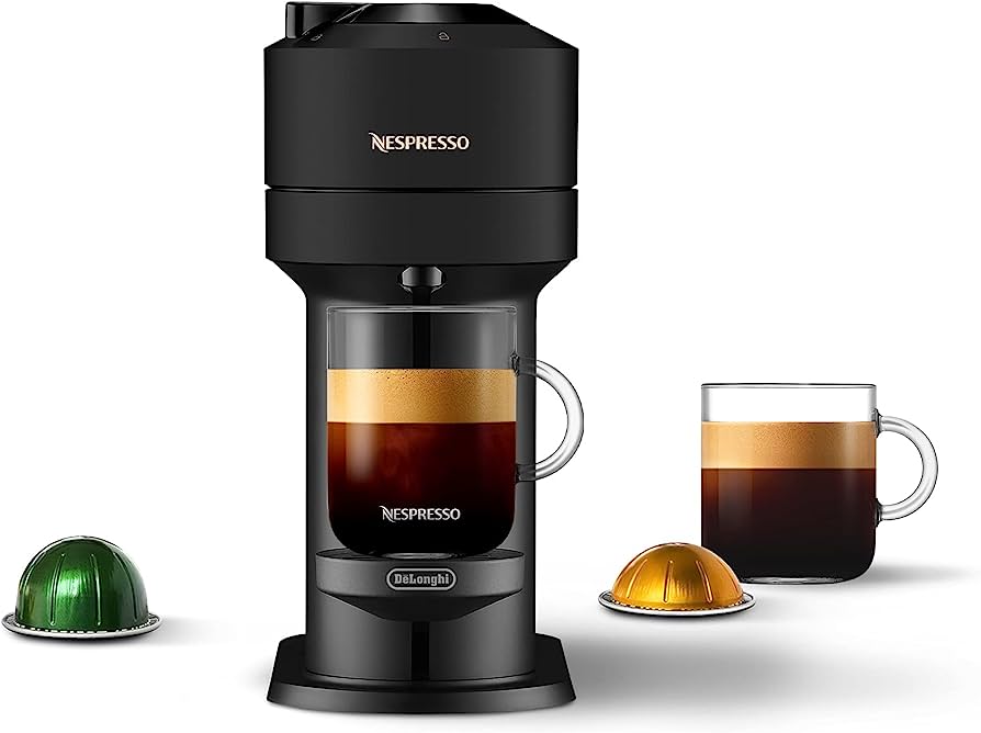 DeLonghi ENV120BM VertuoNext - Nespresso coffee Machine for Coffee Capsules, 19bar, 1260W, 1.1L, Mat Black