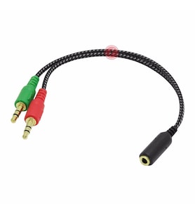 FRISBY FA-6632AC 4 PIN 3.5mm STEREO MALE Y CABLE