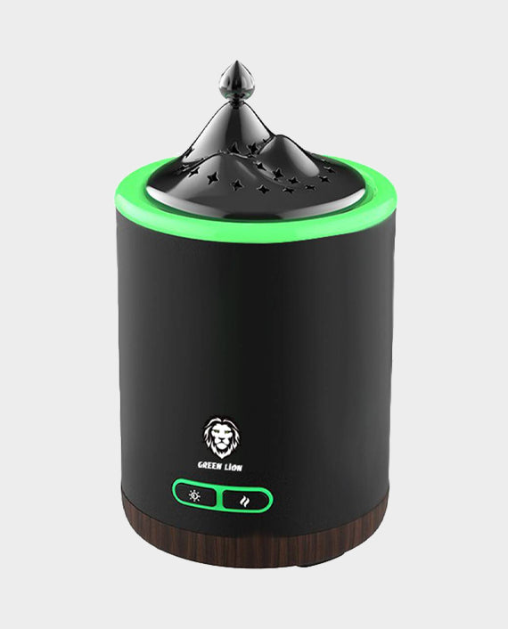 Green Smart Bakhour Mini Portable Incense Burner with Light - Black