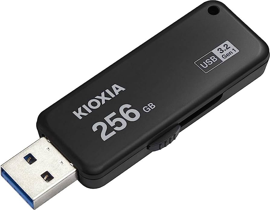 Kioxia U365 256GB USB3.2 GEN 1 LU365K256GG4 Siyah150MB/sn