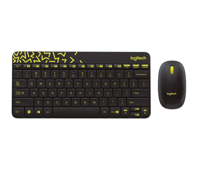 Logitech MK240 Turkish Q Black/Yellow Wireless Keyboard + Mouse Set