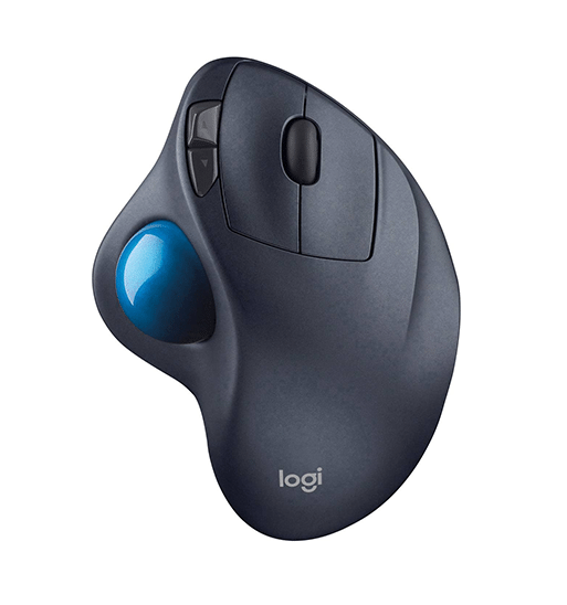 Logitech Trackball M570 Mouse Radio Laser Grey, Blue 3 Buttons Built-in trackball