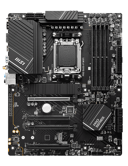 MSI PRO B650-P WIFI DDR5 Motherboard AMD AM5 ATX