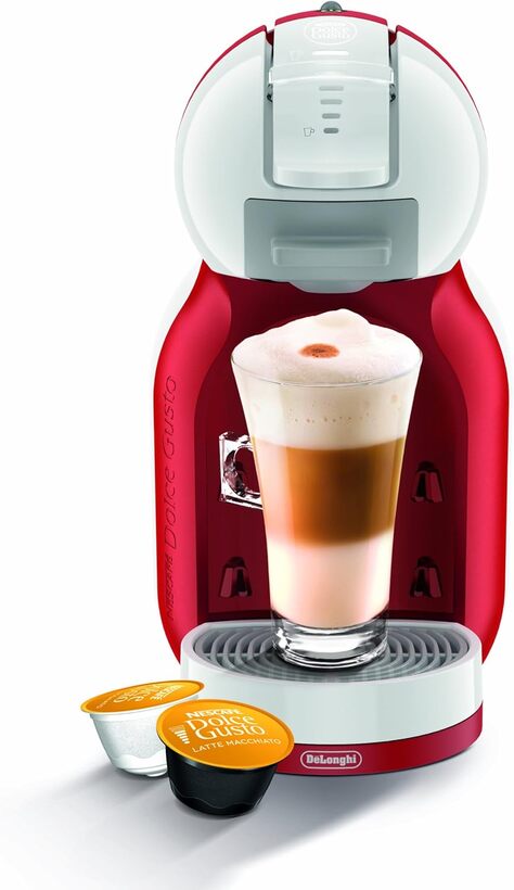 Nescafe EDG305.WR Dolce Gusto Mini Me Coffee Capsule Machine by De'Longhi, 15bar, 0.8L, 1600W, Red