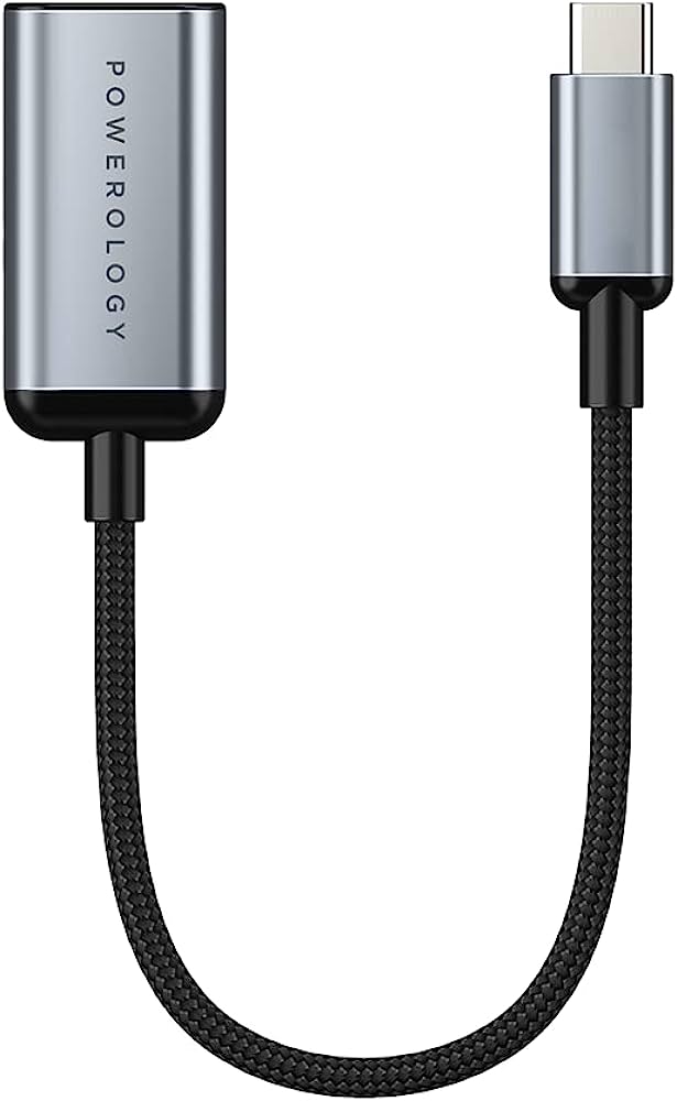 Powerology Braided Type-C to HDMI Cable 4K 60Hz - Gray