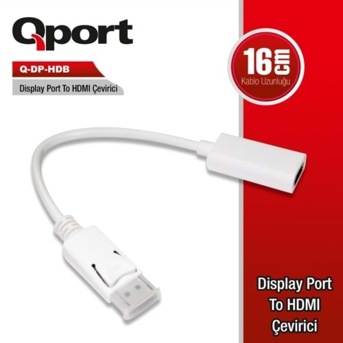 Qport Q-DP-HDB Display Port to HDMI Converter