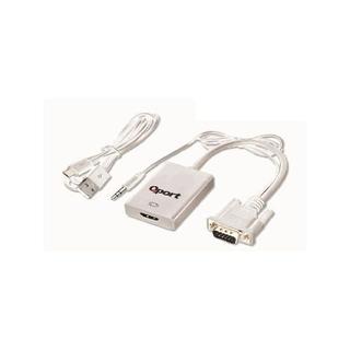 Qport Q-VH Vga to HDMI Converter + Audio (VGA +, HDMI-)+ Audio Cable