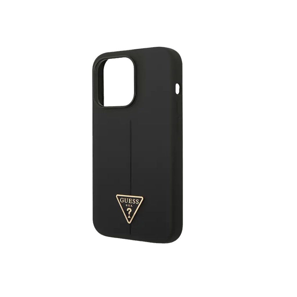Guess Silicone Line & Triangle Hard Case for iPhone 14 Series