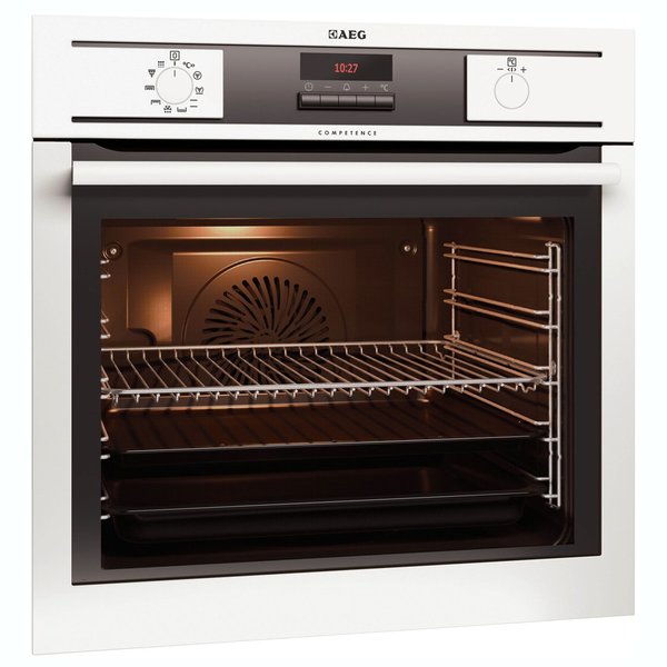 AEG BE3003001W 8 Function Turbo Oven Turbo White Oven 74L  air cooling system  Class: A  Maximum power: 3500W  Stainless Steel/ANTI Temperature (max): 250°C, White