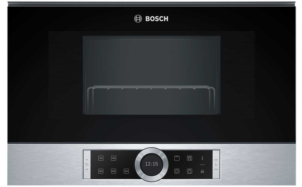 BOSCH BEL634GS1 Serie | 8 Built-In Microwave 60 x 38 cm  Grilled Microwave Oven Steel/Black 3 different heating power programs and 5 stages