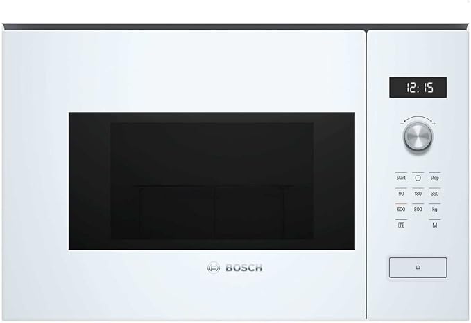 BOSCH BFL524MW0 Serie | 6 Built-In Microwave 60x38cm, Microwave Grill, 20 L, 800W, Rotary, Tactile, White