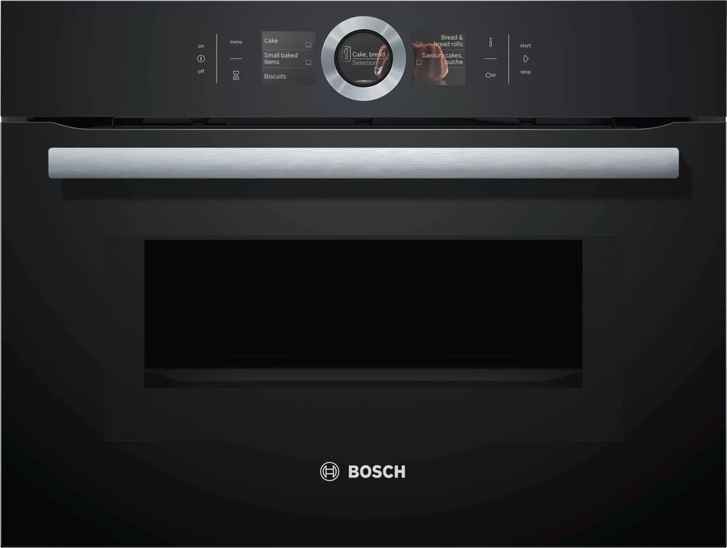 BOSCH CMG636BB1 Serie | 8 Built-in compact oven with microwave function 60x45cm Black Piano Design 4D Cooking Oven + Microwave