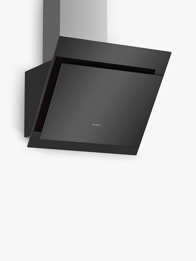 BOSCH DWK67CM60 Serie | 4 wall-mounted cooker hood 60 cm clear glass black printed  700m3 ventilation capacity 3-stage Curved