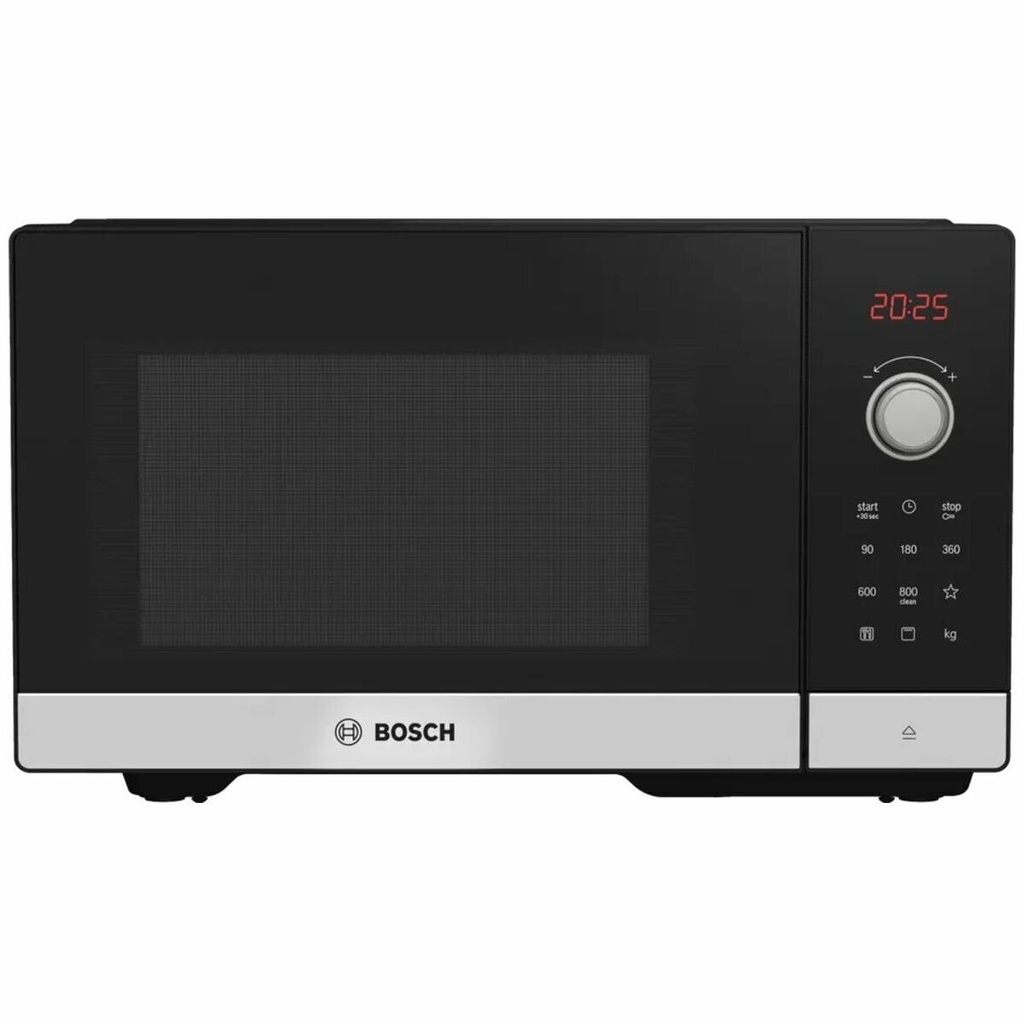 BOSCH FEL053MS2 Series 2 Freestanding microwave 49x29cm  Black AutoPilot 900 watt 25lt with 8 different power levels.