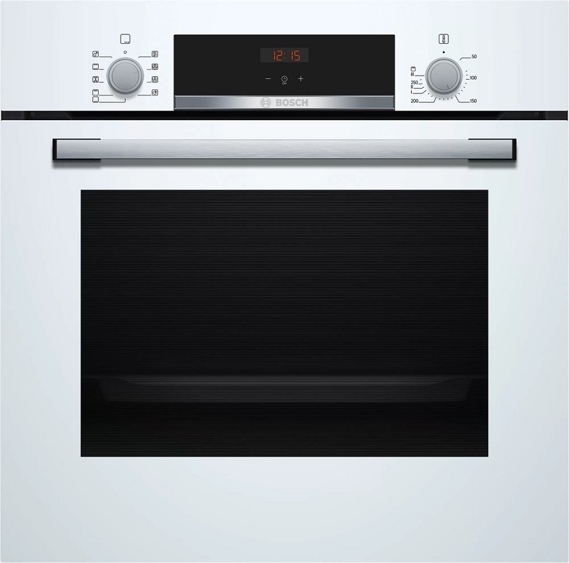 BOSCH HBF534EW0Q Serie | 4 Built-in oven 60x60cm  Multifunctional White/Glass new design Telescopic Tray System