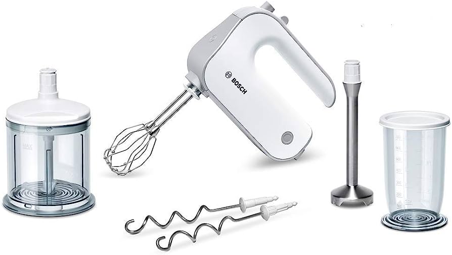 BOSCH MFQ4080 Hand mixer Styline 500W White/Gray Mixer Ergonomic, Powerful, Quiet, and Light 5 speed levels