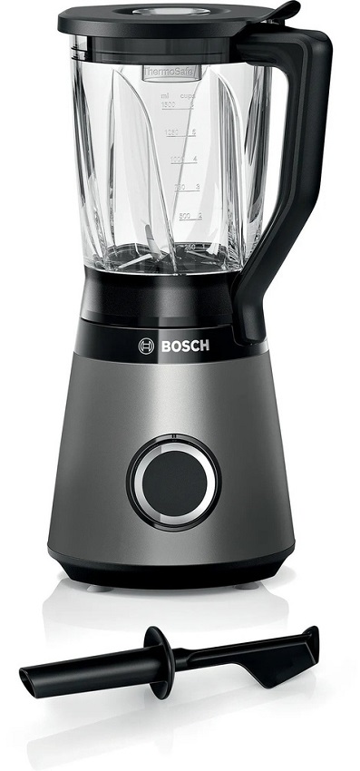 BOSCH MMB6172S Blender VitaPower Serie | 4 Silver 1200W with instant use and 2 speed settings for Smoothies and Ice Crushing