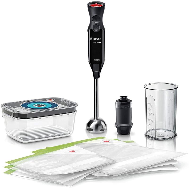 BOSCH MS6CB61V1 Hand blender ErgoMixx 1000W Black Vacuum storage container Quiet