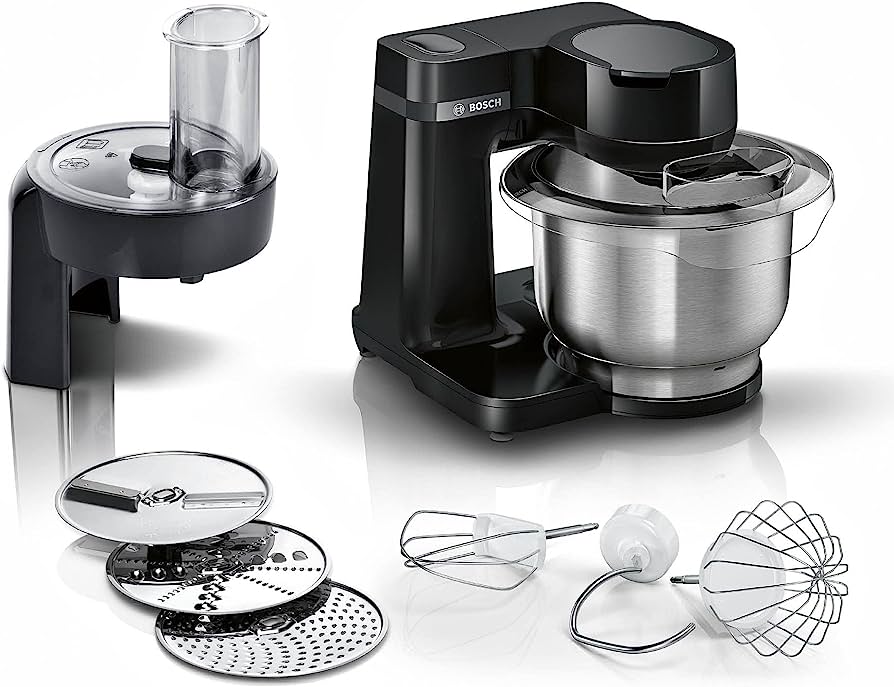 BOSCH MUMS2EB01 Kitchen machine MUM Serie | 2 Black Kneading + Whisk + Mixing + Slicer 700 watts. 3.8L