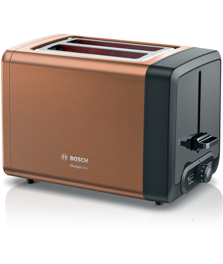 BOSCH TAT4P429 Compact toaster DesignLine copper with double compartment