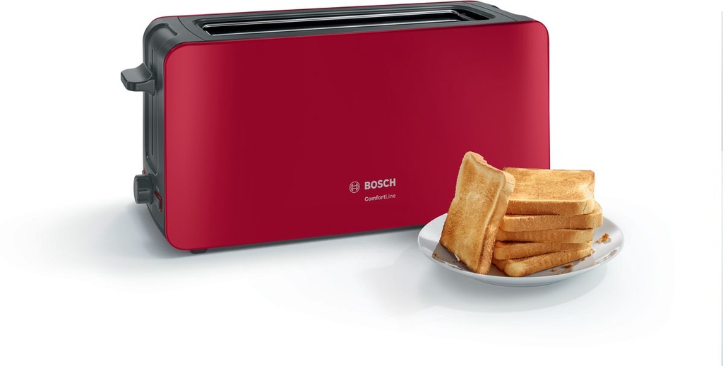BOSCH TAT6A004 Long slot toaster ComfortLine Red 1090W