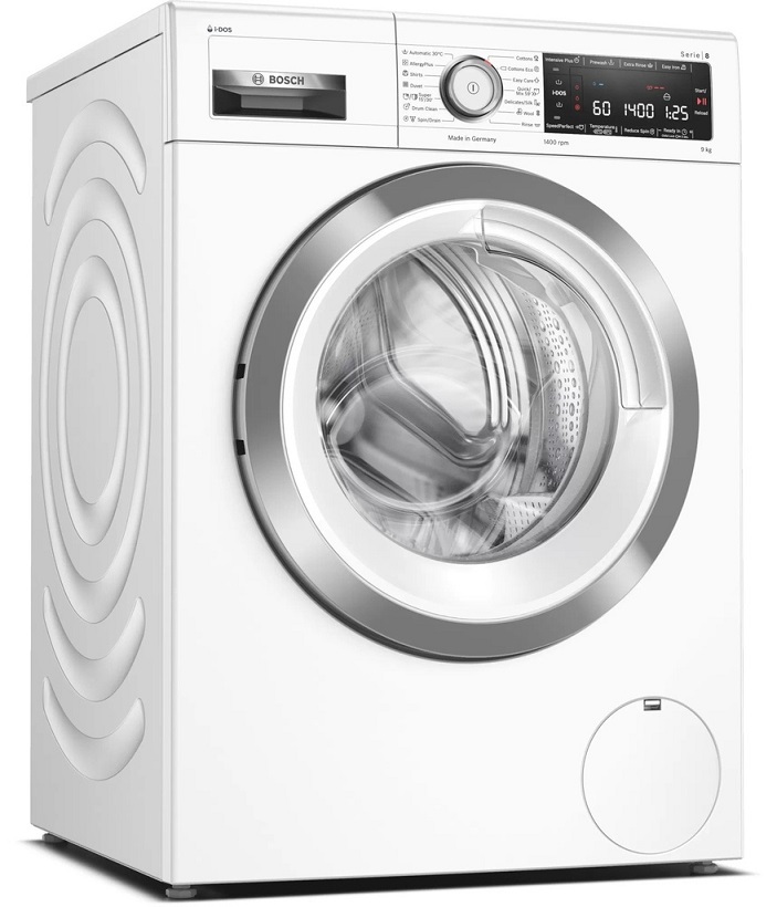 BOSCH WAV28K90ME Series | 8 washing machine, frontloader fullsize 1400 rpm 9kg White I-Dos Intelligent dosing system 4D Washing Allergy Plus Very Quiet