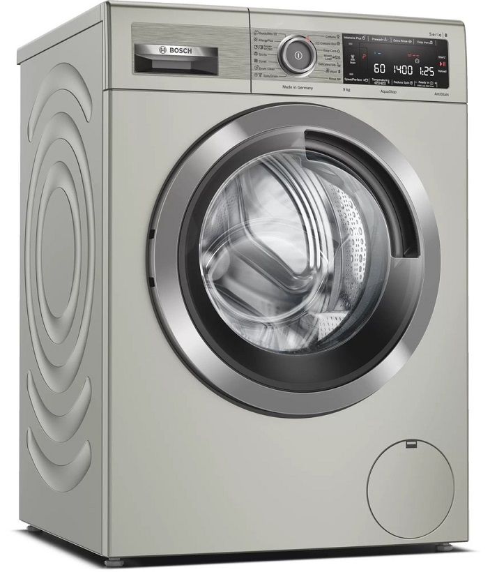 BOSCH WAV28MX0ME Serie | 8 washing machine, frontloader fullsize 1400rpm 9kg Silver Kills germs Very Quiet Anti-vibration