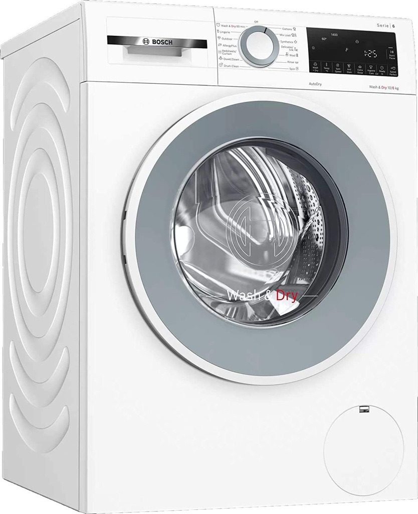 BOSCH WNA254X1TR Serie 4 Washer&Dryer 1400rpm 10kg Washing 6kg Drying Capacity White Spot recognition feature