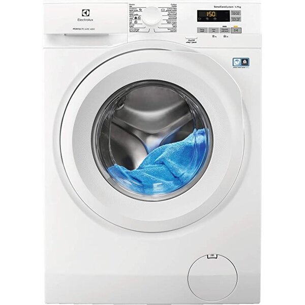 ELECTROLUX EW6F5722BB 7Kg, Max. rotation speed 1200rpm,  Energy class A-50%, Motor system Inverter, White