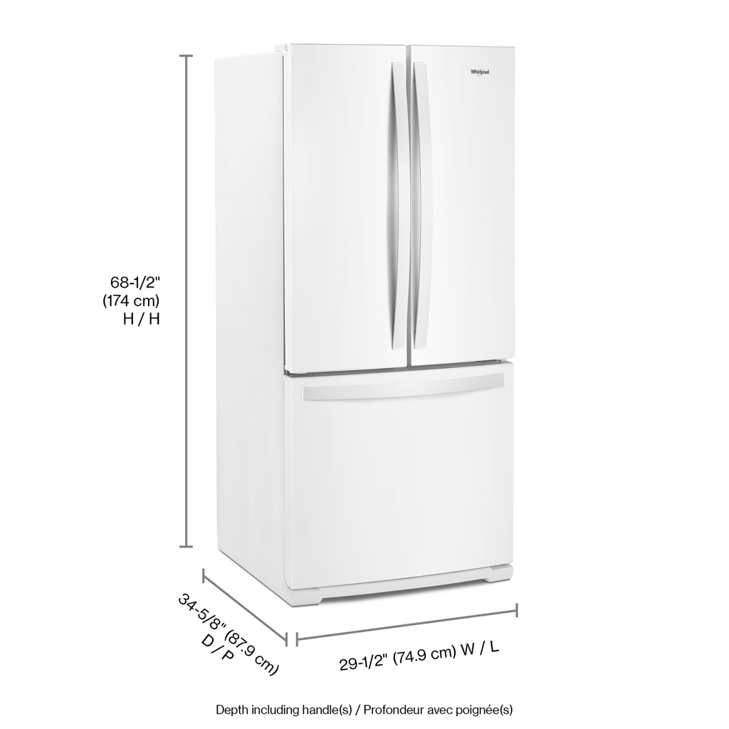WHITE WESTINGHOUSE MSBG30V5LW 170*80*69cm 780L French Door White Refrigerator