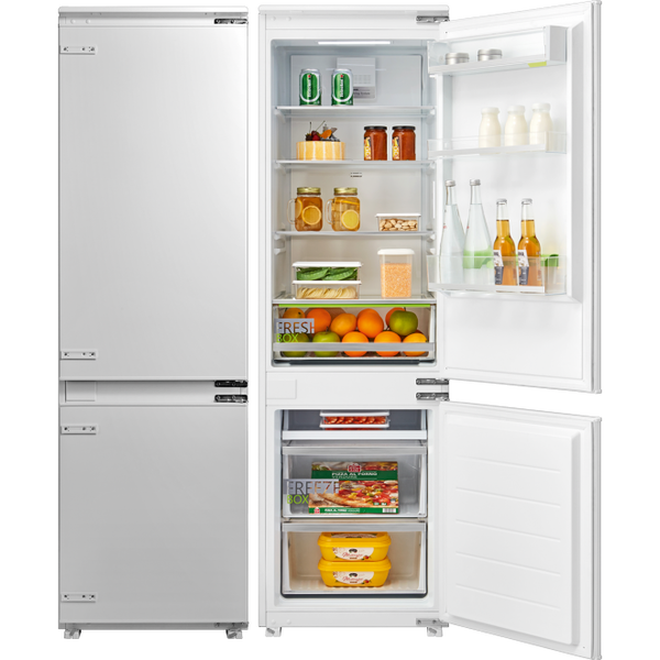 MASTER KITCHEN MKRF320INF Built-in Refrigerator 177x55x54cm 281L No Frost Super cooling function 4 glass shelves and 1 fruit and vegetable drawer 59L net freezer capacity 2 drawers and 1 removable storage box Energy class E