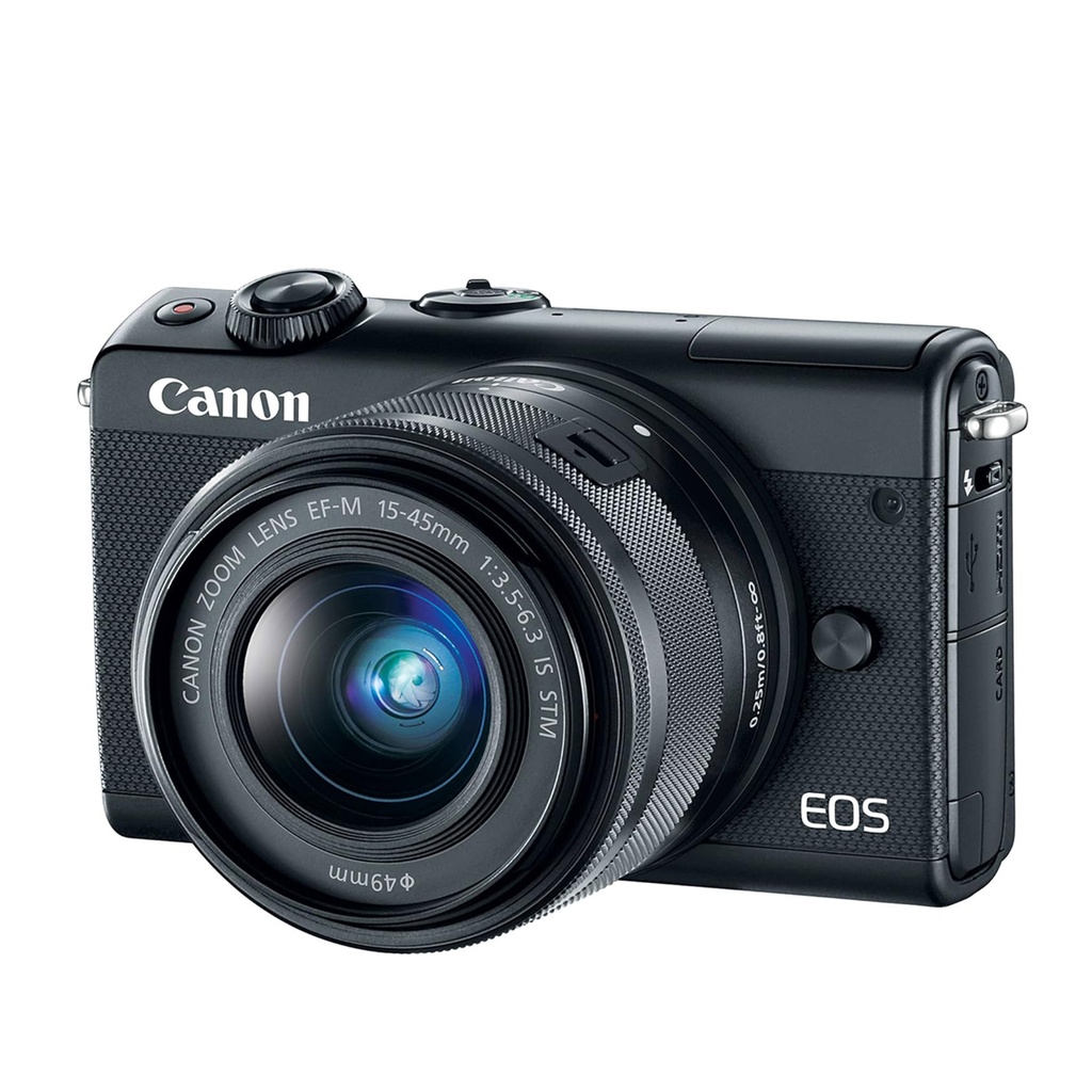 Canon EOS M100 Mirrorless Camera with EF-M 15-45 mm lens (Black)