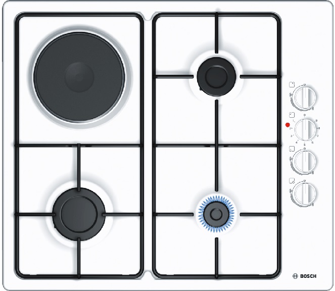 BOSCH PBY6C2B80Q Serie | 2 Mixed hob (gas and electric) 60 cm White
