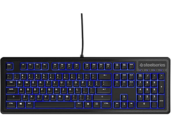 SteelSeries Apex 100 Gaming Keyboard - Tactile & Silent - Blue LED Backlit -