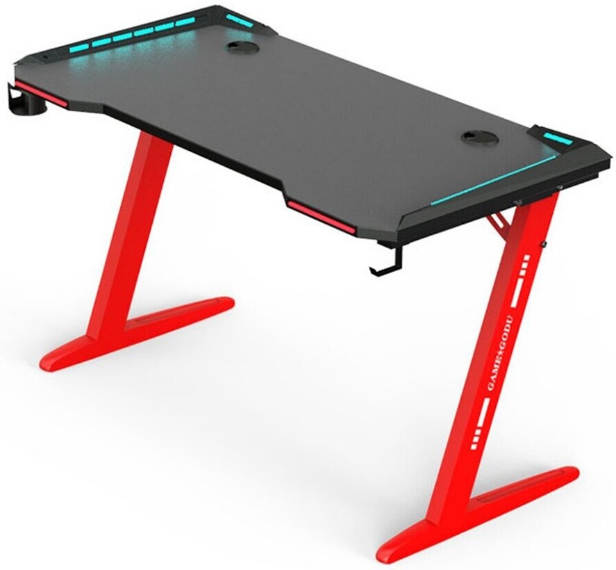 MST Gaming Desk, Led Lights, size: 140.5x60.5x73cm