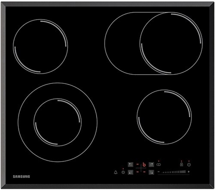 SAMSUNG CTR464EB01 Built-in 4 Burner Ceramic Electric Cooker, Screen Type LED, 57.5x50.5x5.2cm, Black