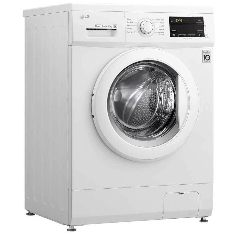 LG F4J3TN3WE Washing machine wich Inverter Direct Drive, 8kg, 1400rpm, 60x85x55cm, Energy class D, White