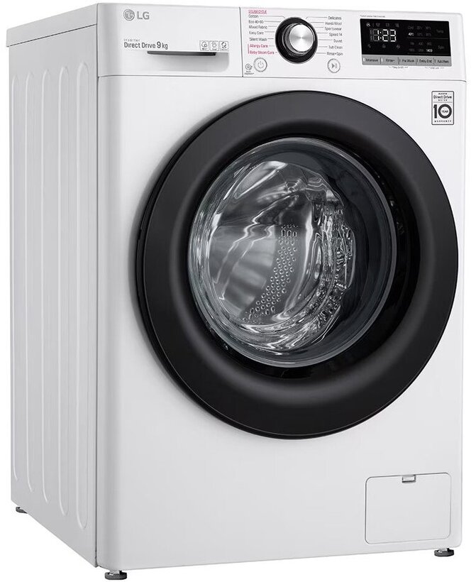LG F4WV309S6E Washing machine wich Inverter Direct Drive, 9kg, 1400rpm, 60x85x56.5cm, Energy class B, White