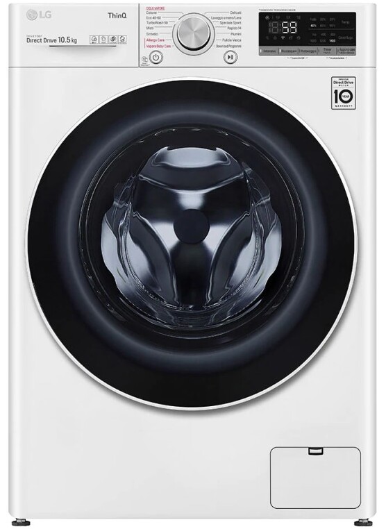 LG F4WV510S02E Washing machine wich Inverter Direct Drive, 10.5kg, 1400rpm, 60x85x56.5cm, Energy class B, White